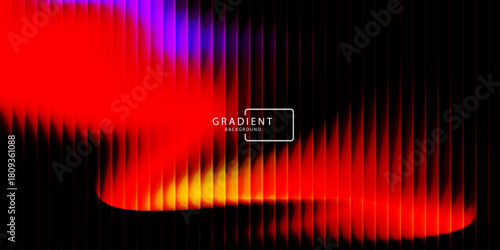 Vibrant gradient with ribbed fractal glass texture pattern and dark circular center. Dynamic abstract artwork perfect for modern banners, marketing visuals, creative backgrounds and artistic projects