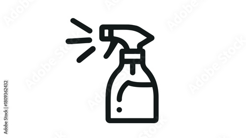Antiseptic Spray Solid Icon for Wash and Hygiene Concept