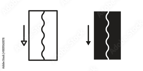 Insulation icon symbol in filled and line style. Vector icon collection