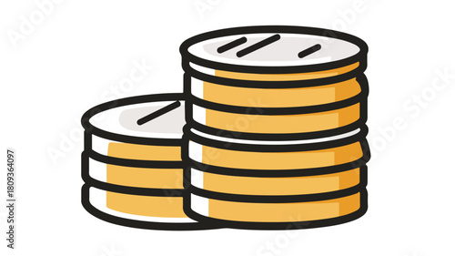 Business Coin Money Icon Vector Illustration for Finance and Investment Concepts