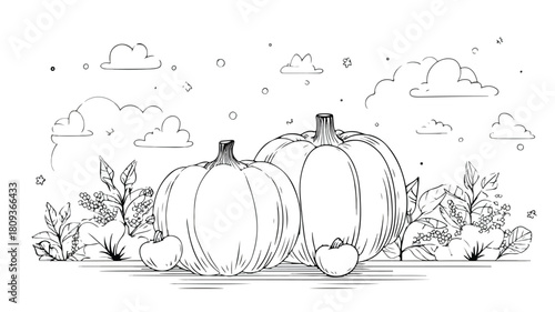 Delicious Pumpkin Recipes - Landing Page Design Template Vector