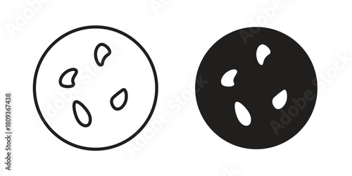 Microorganism icon symbol in filled and line style. Vector icon collection