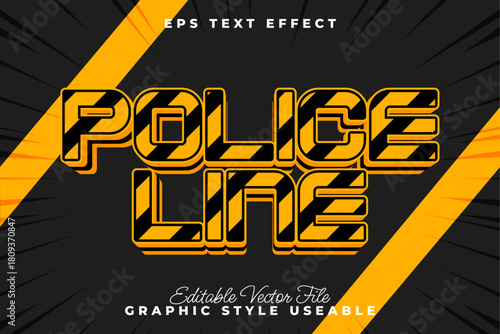 POLICE LINE Editable Vector File Graphic Style Useable EPS Text Effect