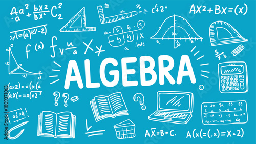Explore mathematics concepts and equations with this algebra study guide for students and educators alike