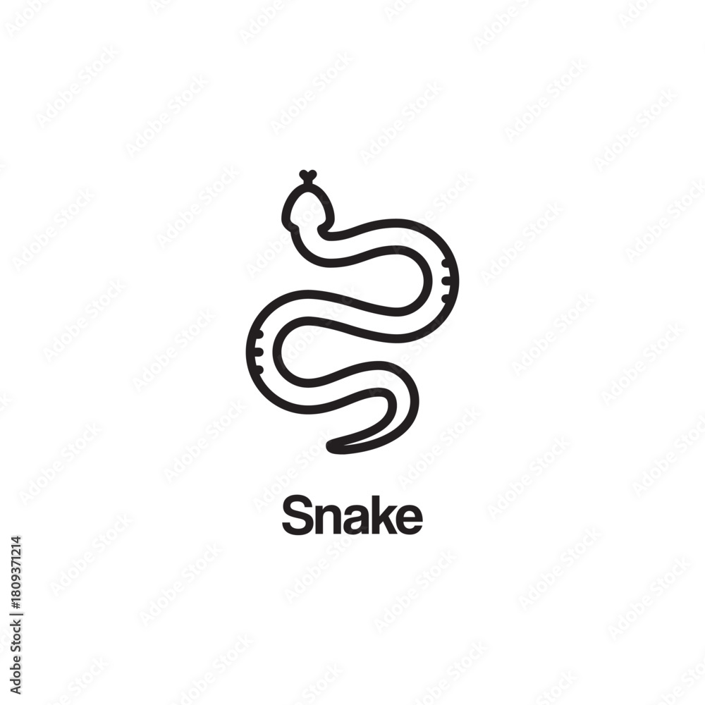 Naklejka premium snake icon design template