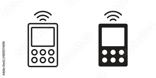Remote control icon symbol in filled and line style. Vector icon collection