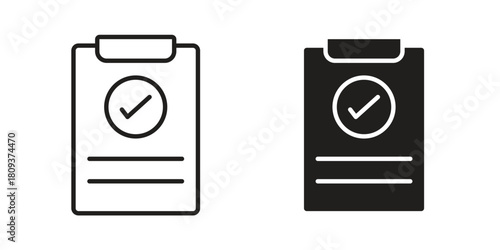Result icon symbol in filled and line style. Vector icon collection