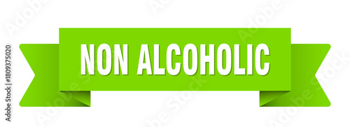 non alcoholic ribbon isolated on transparent background. non alcoholic ribbon