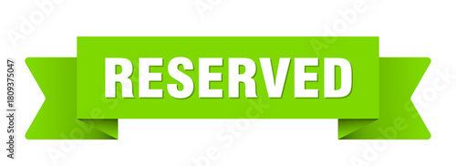 reserved ribbon isolated on transparent background. reserved ribbon