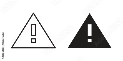 Risk icon symbol in filled and line style. Vector icon collection