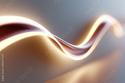 Abstract flowing light waves in soft warm tones, creating a smooth futuristic motion effect that conveys modern technology, energy, creativity, and elegant digital aesthetics.