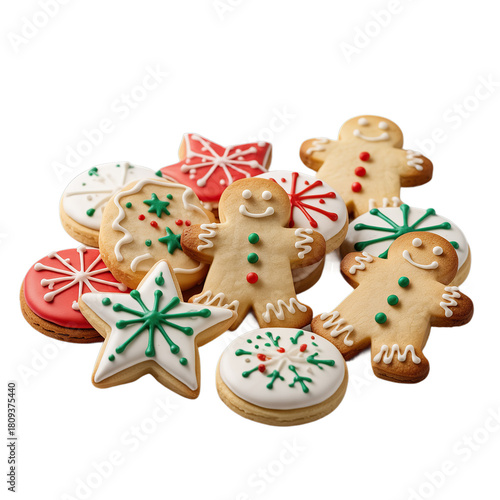 christmas cookies isolated on white background