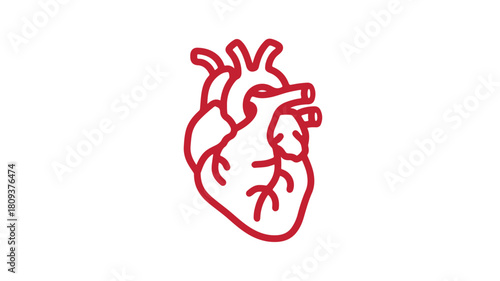 Myocardial Infarction Solid Icon for Human Diseases Vector Usage