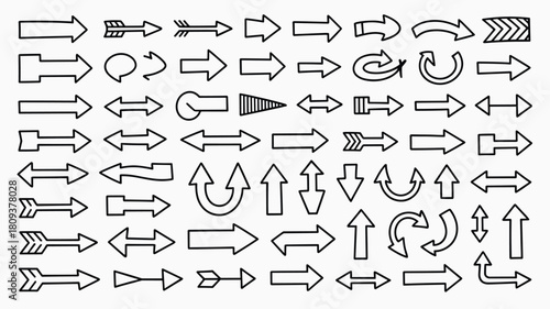 Arrow graphics design elements collection directional signs and symbols for presentations and ui design