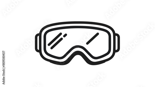 Enhance Winter Sporting Experience with Ski Goggles Solid Icon