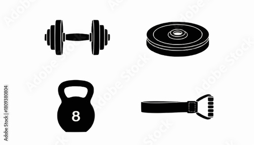 set of dumbbells