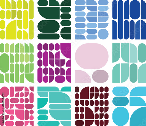 Creative multiple bento grid bundle providing structured grids for digital design tasks
