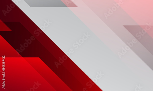 Abstract red geometric on white background. Vector illustration