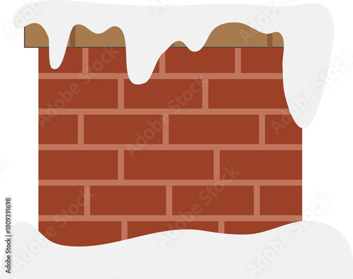 눈에 쌓여있는 굴뚝