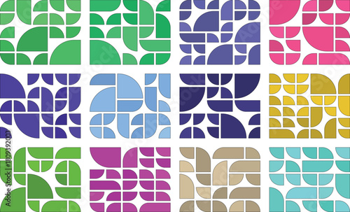 Clean quarter circle pie bento grid layout collection perfect for digital creators