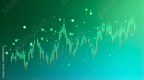 Financial market analysis Abstract illustration of stock trading data visualization with rising trends