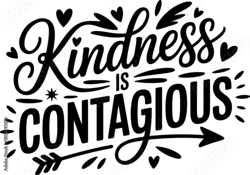 Kindness Is Contagious SVG Cut File Design For Cricut2.eps