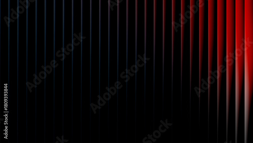 Modern abstract background, reeded vertical stripes from blue to red with soft glow and depth vector.