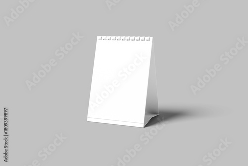 Blank Desk Calendar Mockup - 3D Illustration