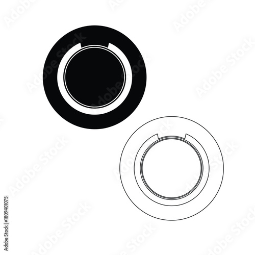 Phone Ring Grip Holder Silhouette
