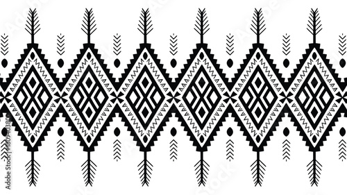 Stunning tribal geometric pattern for modern textile design and ethnic backgrounds, perfect for creating a unique and stylish look today