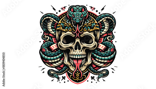 skull t shirt design vector illustration
