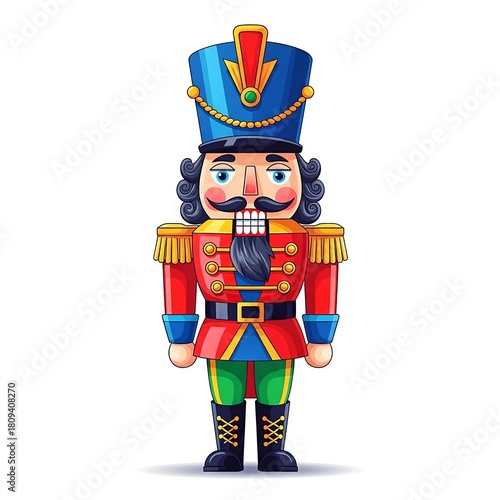 Nutcracker Illustration Christmas Toy Soldier Vector Art
