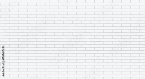 A clean and simple seamless white brick wall background is perfect for modern interior design.