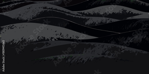 Abstract dark hills landscape with subtle texture and depth