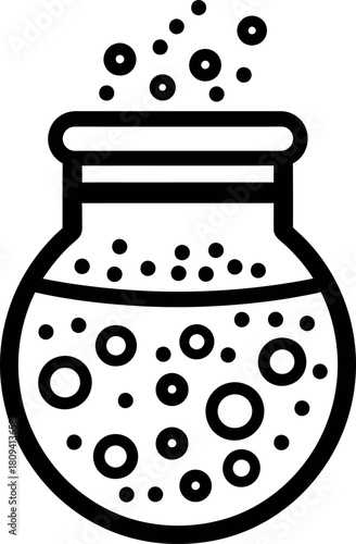Clean schematic icon showing sequential fermentation stages with microbial conversion in stylized tanks - vector illustration