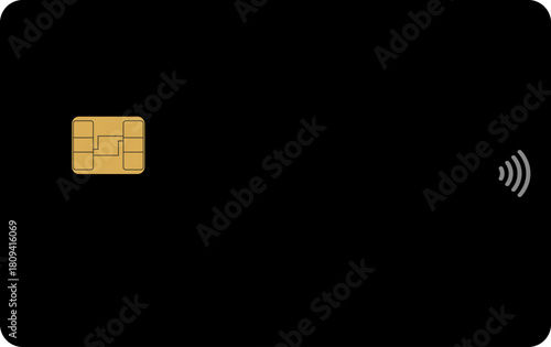 Black Discount or Credit Card Mockup. Premium Payment Design.