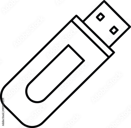 Modern USB flash drive icon design