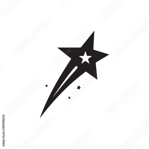 Falling Star icons space element night galaxy vector design.