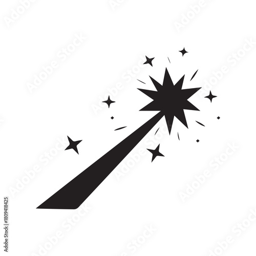 Falling Star icons space element night galaxy vector design.