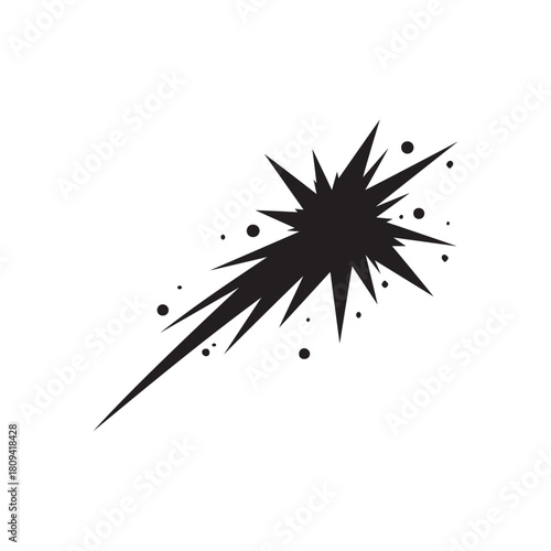 Falling Star icons space element night galaxy vector design.