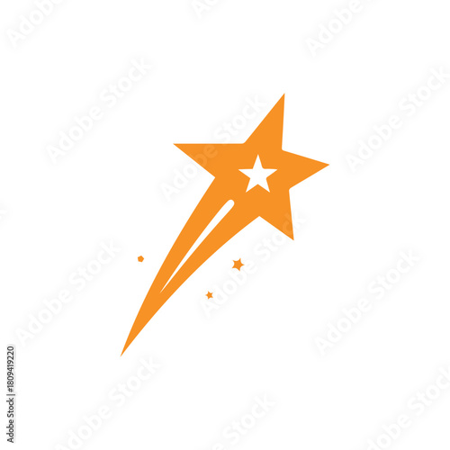 Falling Star icons space element night galaxy vector design.