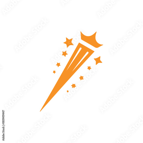 Falling Star icons space element night galaxy vector design.