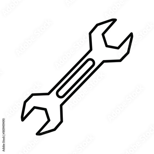 Wrench tool isolated on for repair and maintenance work