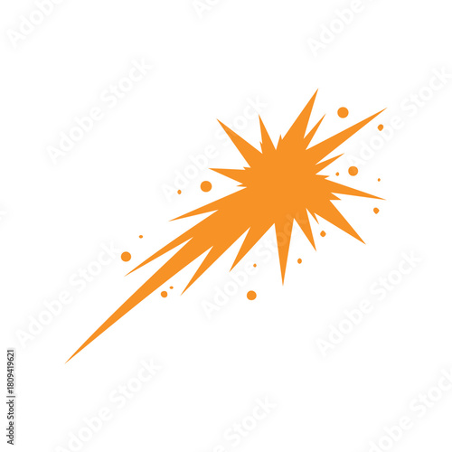 Falling Star icons space element night galaxy vector design.