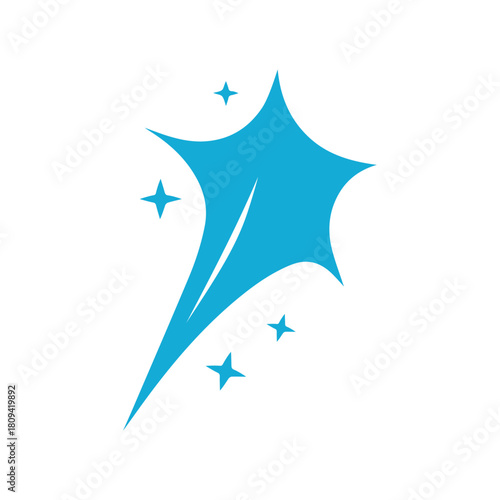 Falling Star icons space element night galaxy vector design.