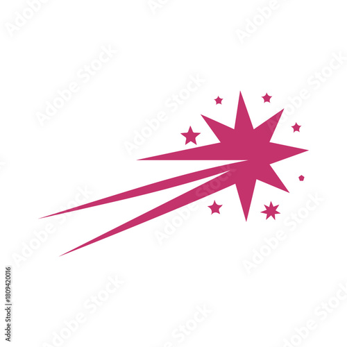Falling Star icons space element night galaxy vector design.