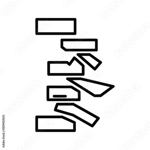 Spine bones alignment problem, scoliosis, spinal curvature isolated on