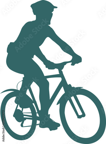 silhouette of a cyclist