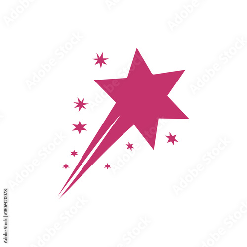 Falling Star icons space element night galaxy vector design.