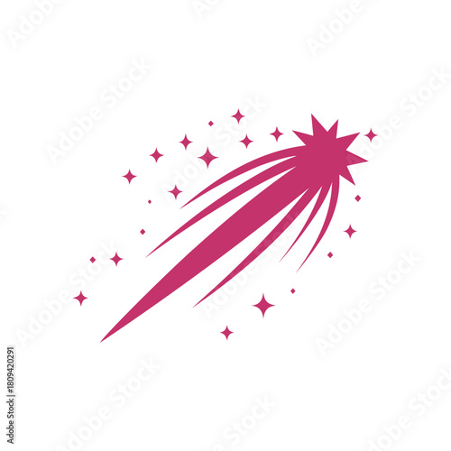 Falling Star icons space element night galaxy vector design.